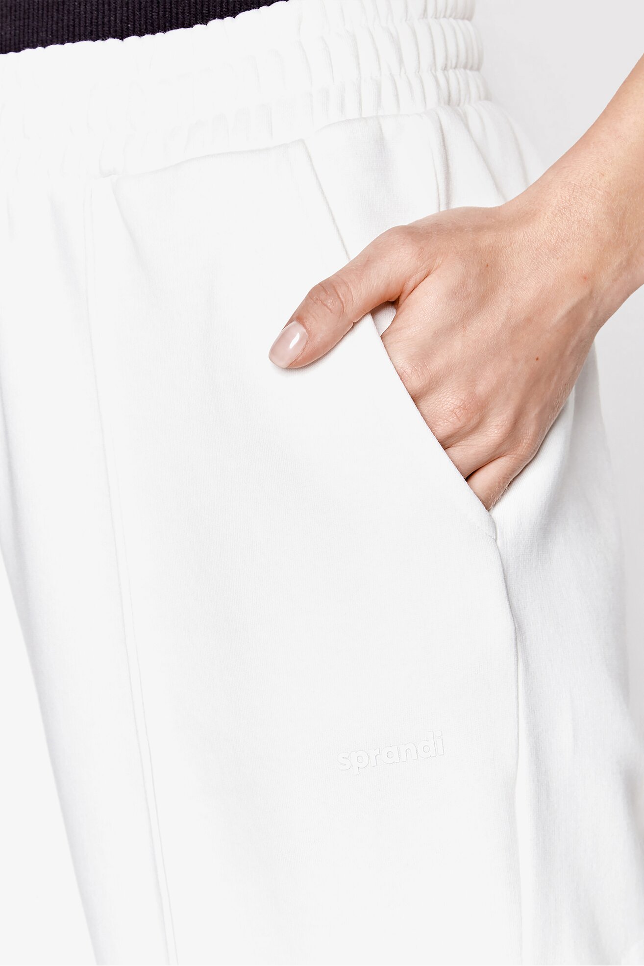 Spodnie joggersy Sprandi SP22-SPD503 Biały