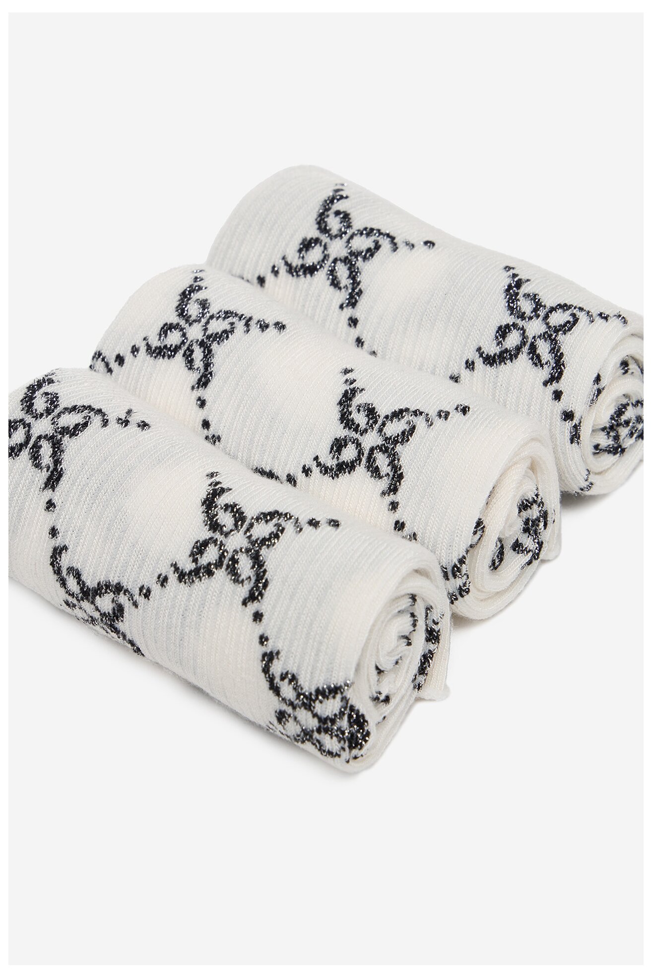 Skarpetki NINE WEST CEO_BR_NW_SILVER_01_Z_AW25 (3 PACK) Biały