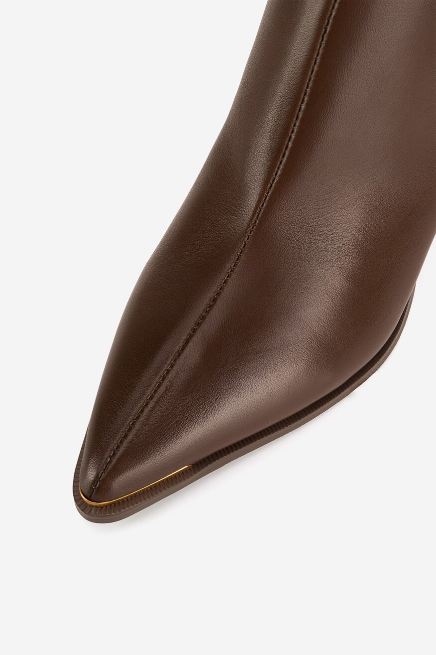 Gino Rossi - Botki skórzane na szpilce - 5905588985129