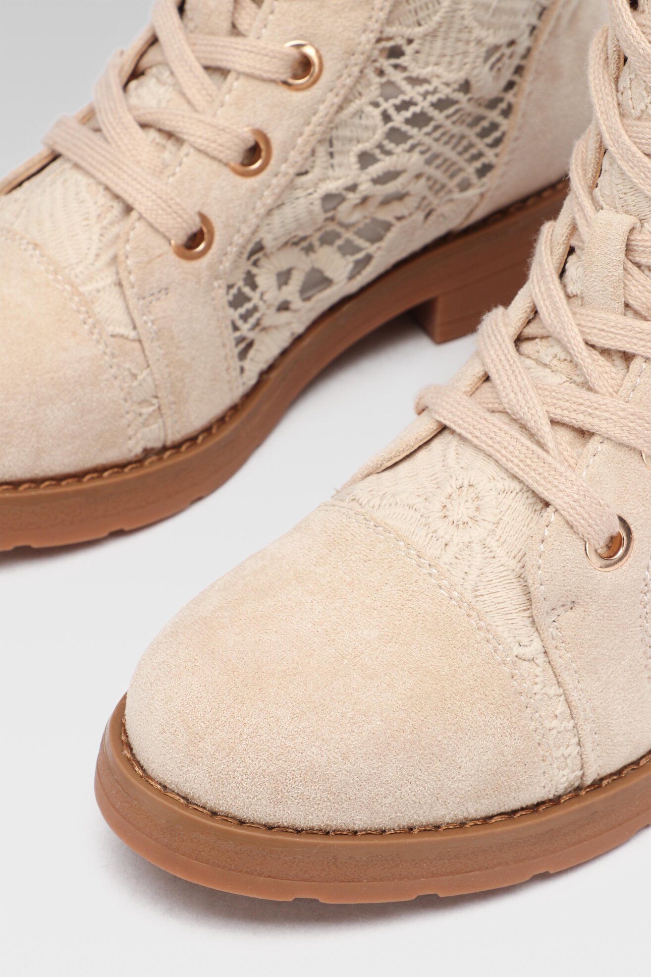 Trzewiki DeeZee WS2628-01 Beżowy