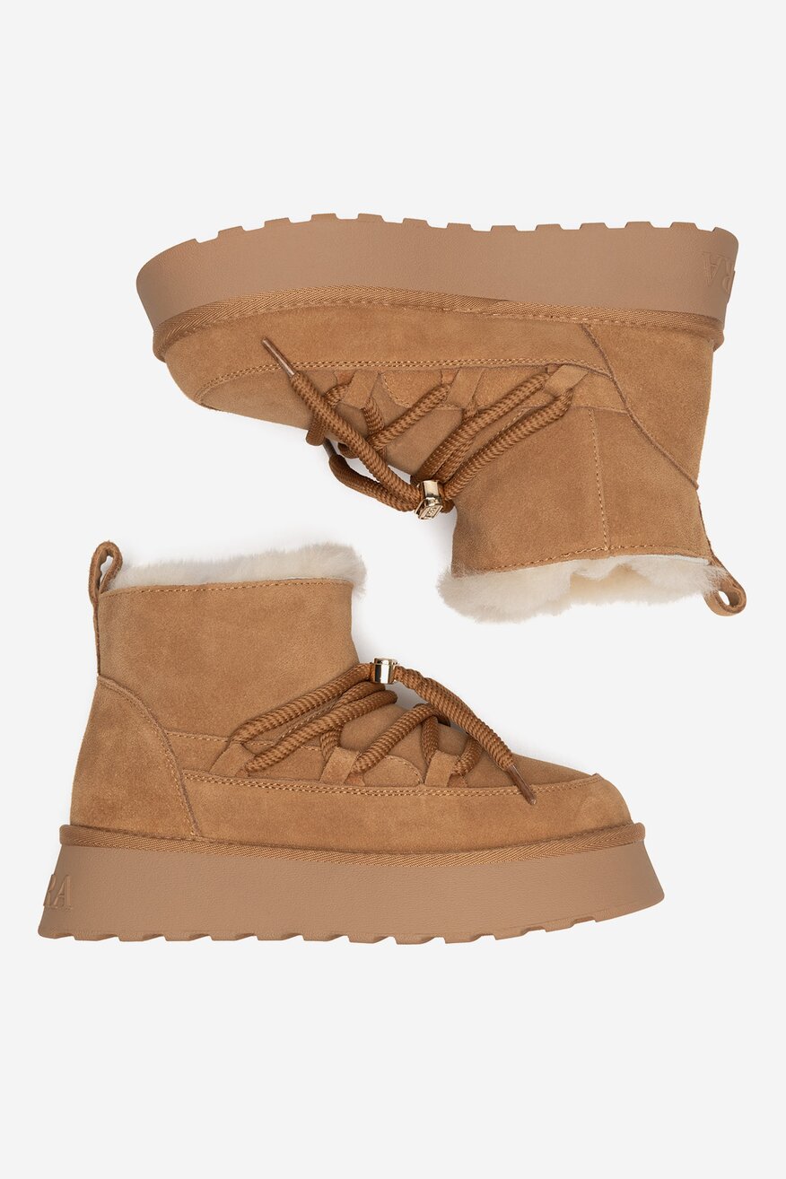 Badura - Śniegowce zamszowe ocieplane - 5905588964254