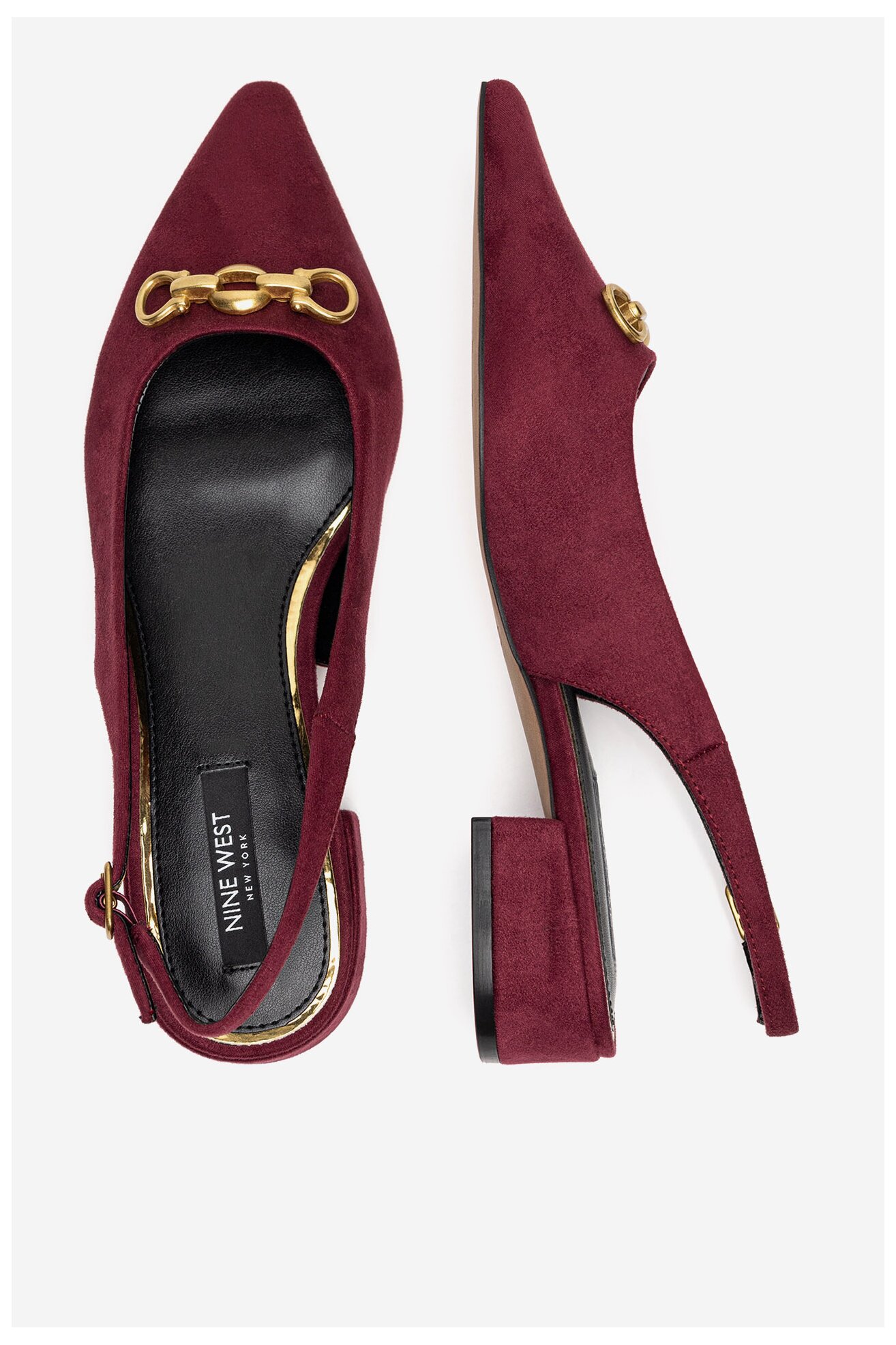 Baleriny NINE WEST WFA2991-1 Bordowy