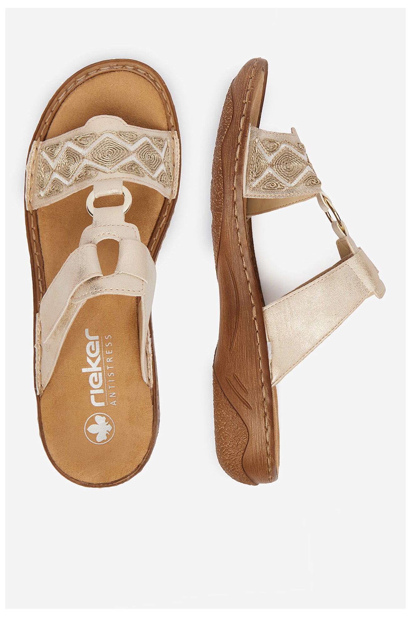 Джапанки Rieker CEO-V2864-60 ЗЛАТИСТ