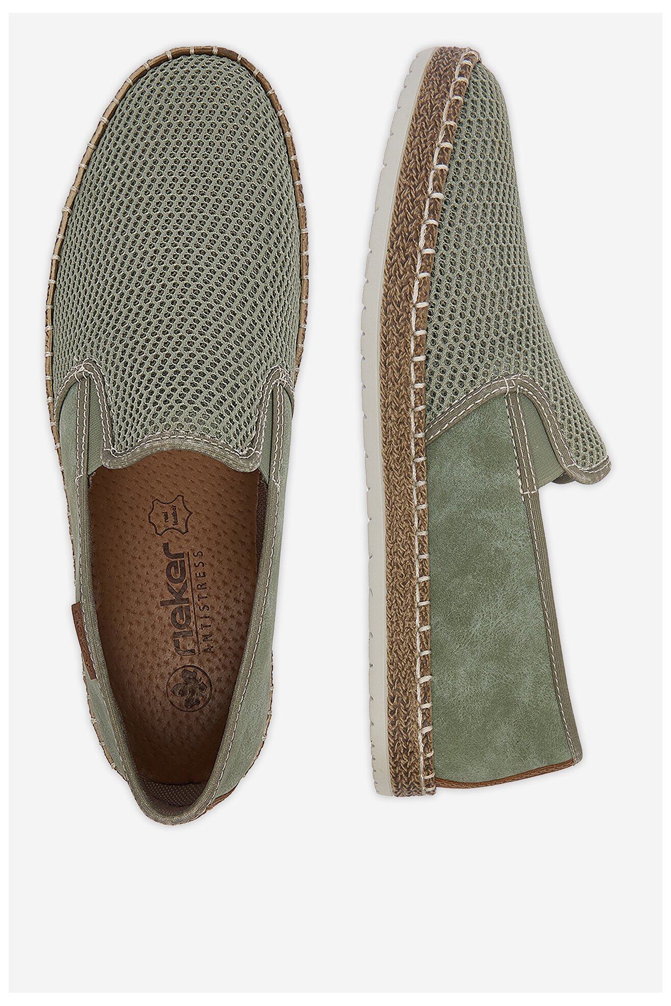 Половинки обувки Rieker CEO-B5265-52 СВЕТЛОМАСЛИНЕН