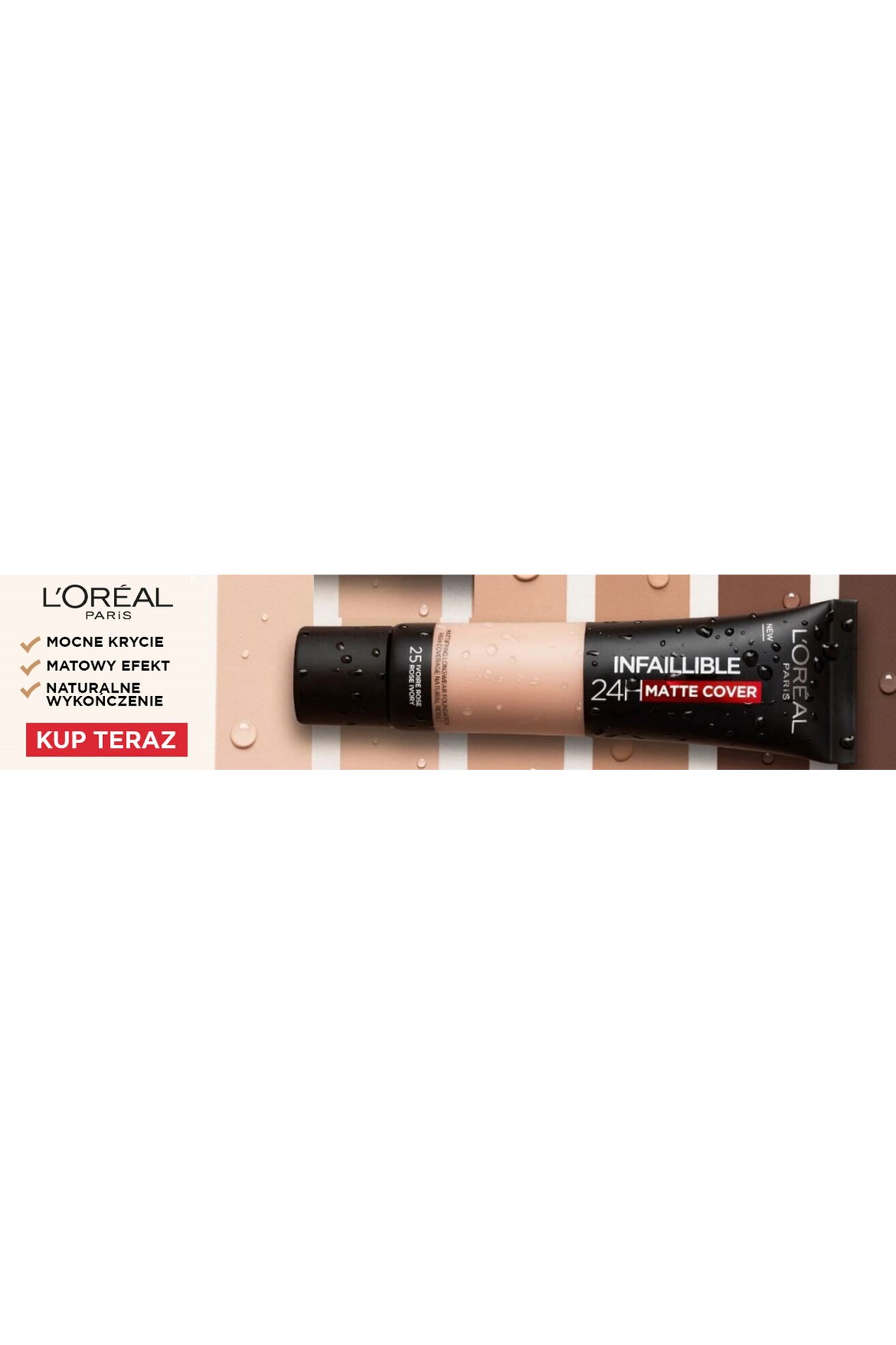 L'Oréal Paris Infallible 24H długotrwały podkład matujący 115 Golden Beige 30 ml L'OREAL PARIS INFAILLIBLE 24H MATTE COVER -