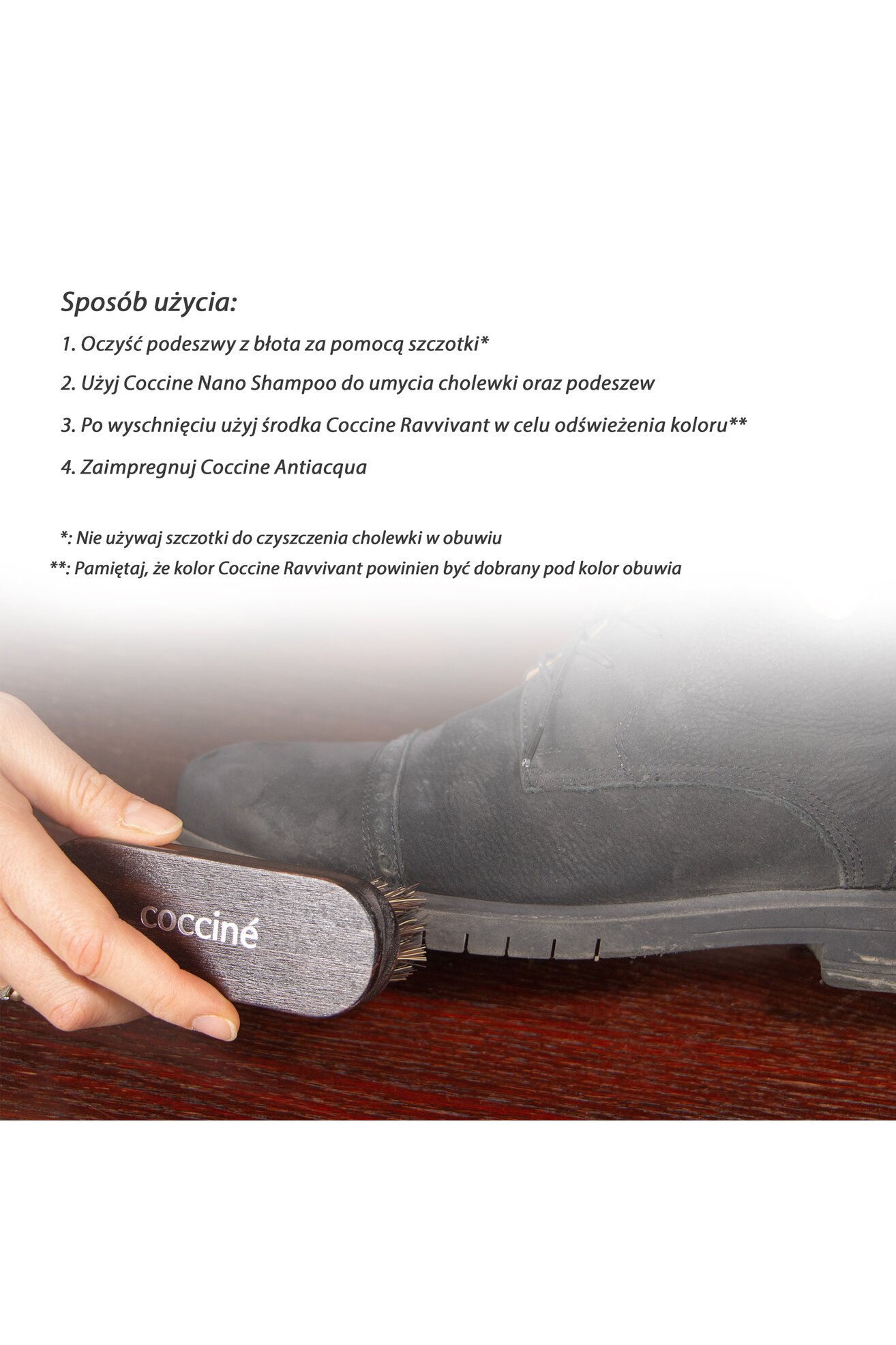 Szczotka do czyszczenia obuwia z błota Coccine SZCZOTKA DO USUWANIA BŁOTA Z OBUWIA V.AZ Brązowy