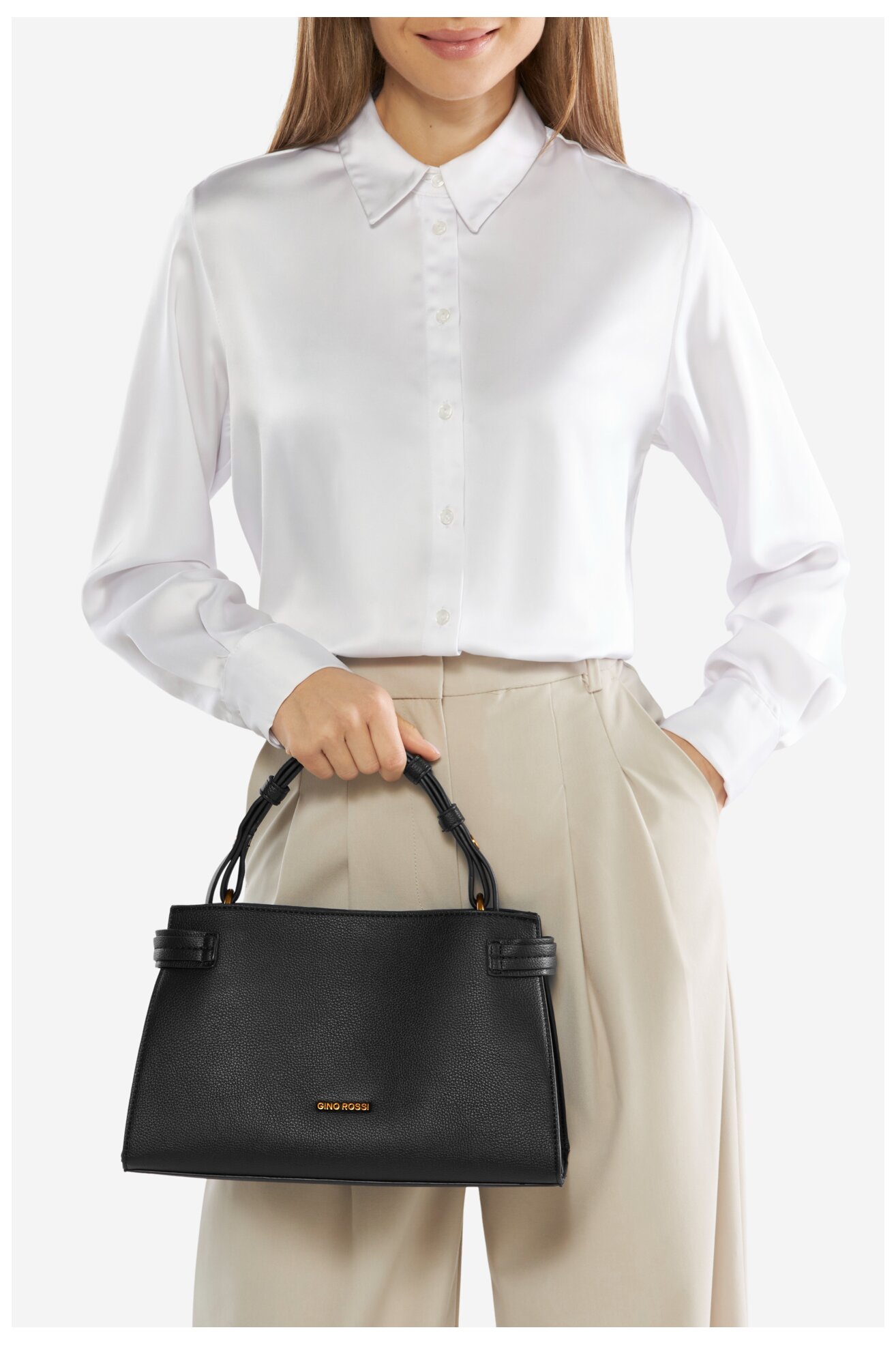 Kézitáska Gino Rossi E233121-3 FEKETE