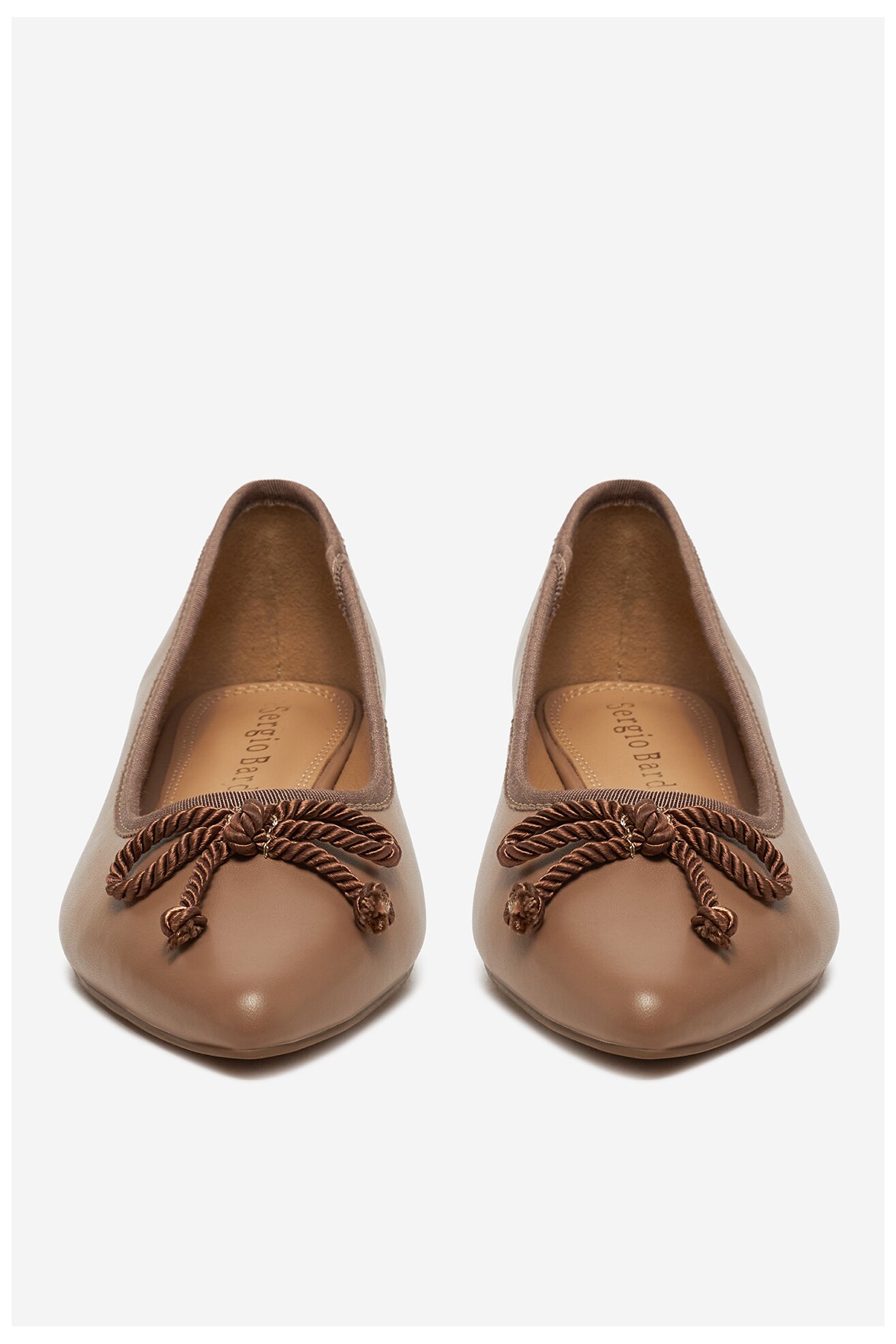 Baleriny Sergio Bardi WFA1572-29Z-SB Beżowy ciemny