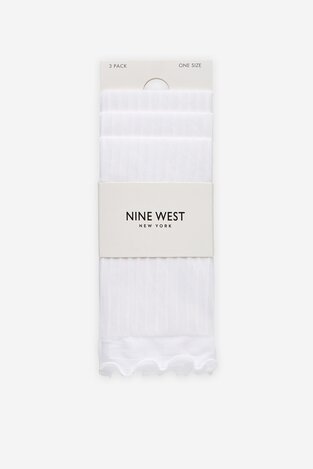 Шкарпетка NINE WEST CEO_AS_NW_01_Z_AW25 (3-PACK) БІЛИЙ