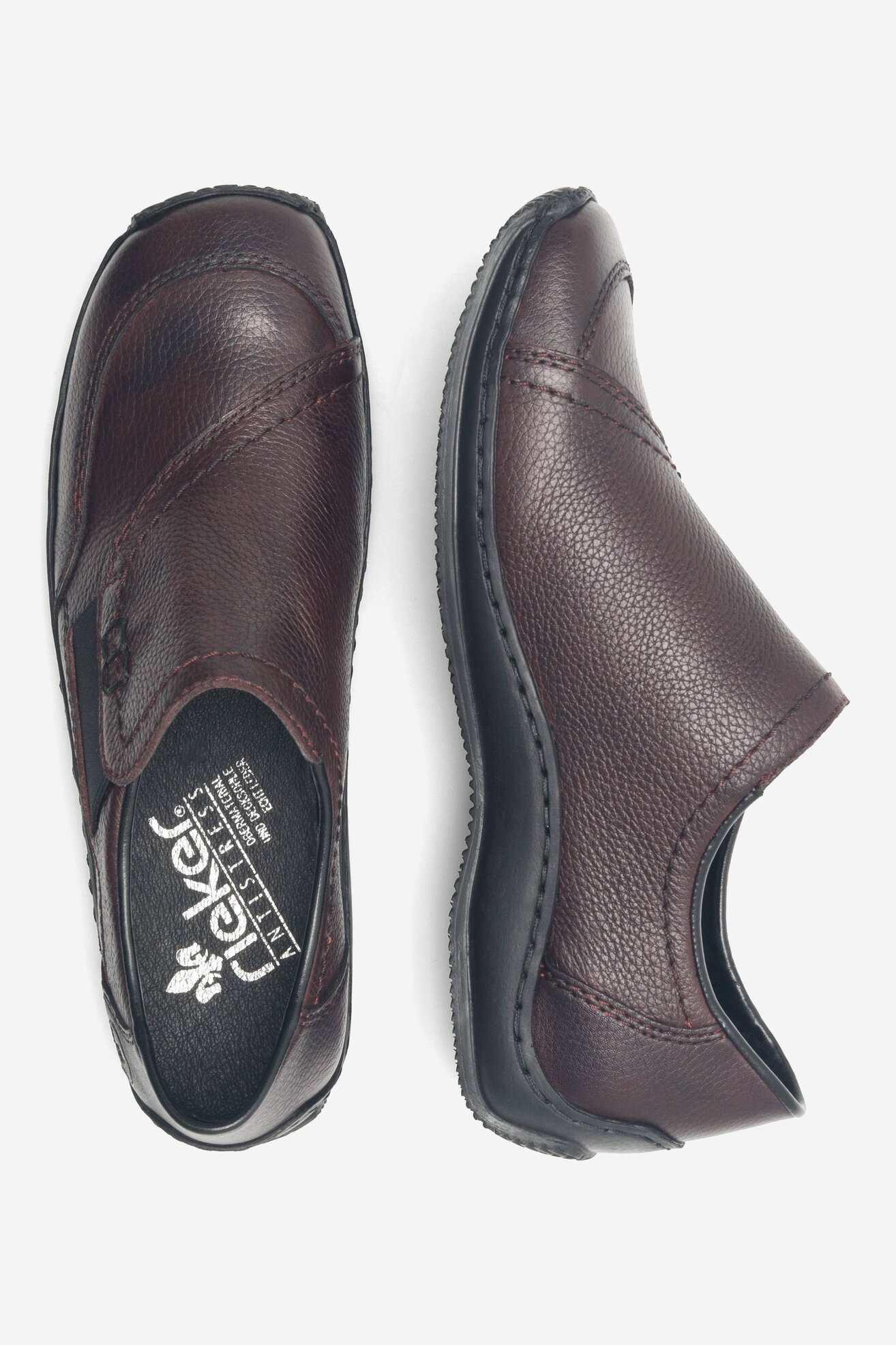 Półbuty Rieker L1791-35 Bordowy