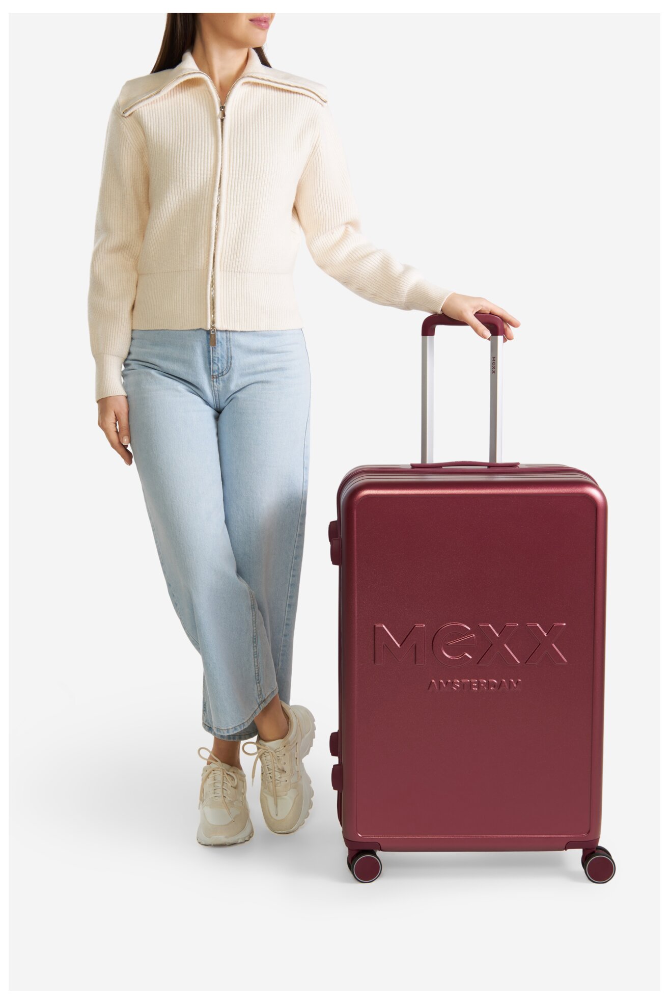 Walizka Mexx MEXX-L-036-07 BURGUNDY Bordowy