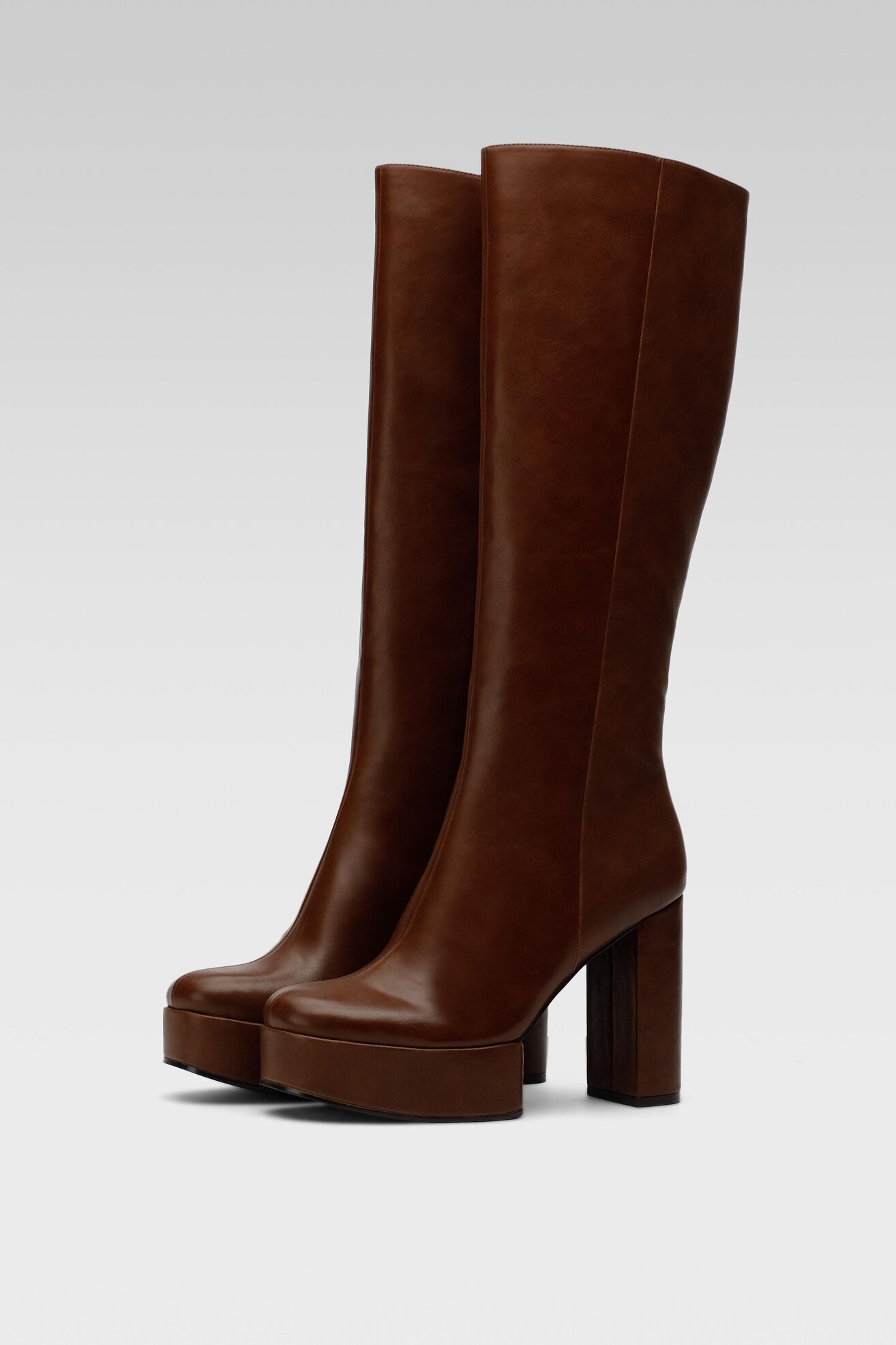 Kozaki Jenny Fairy PLATFORM-02KW Brązowy