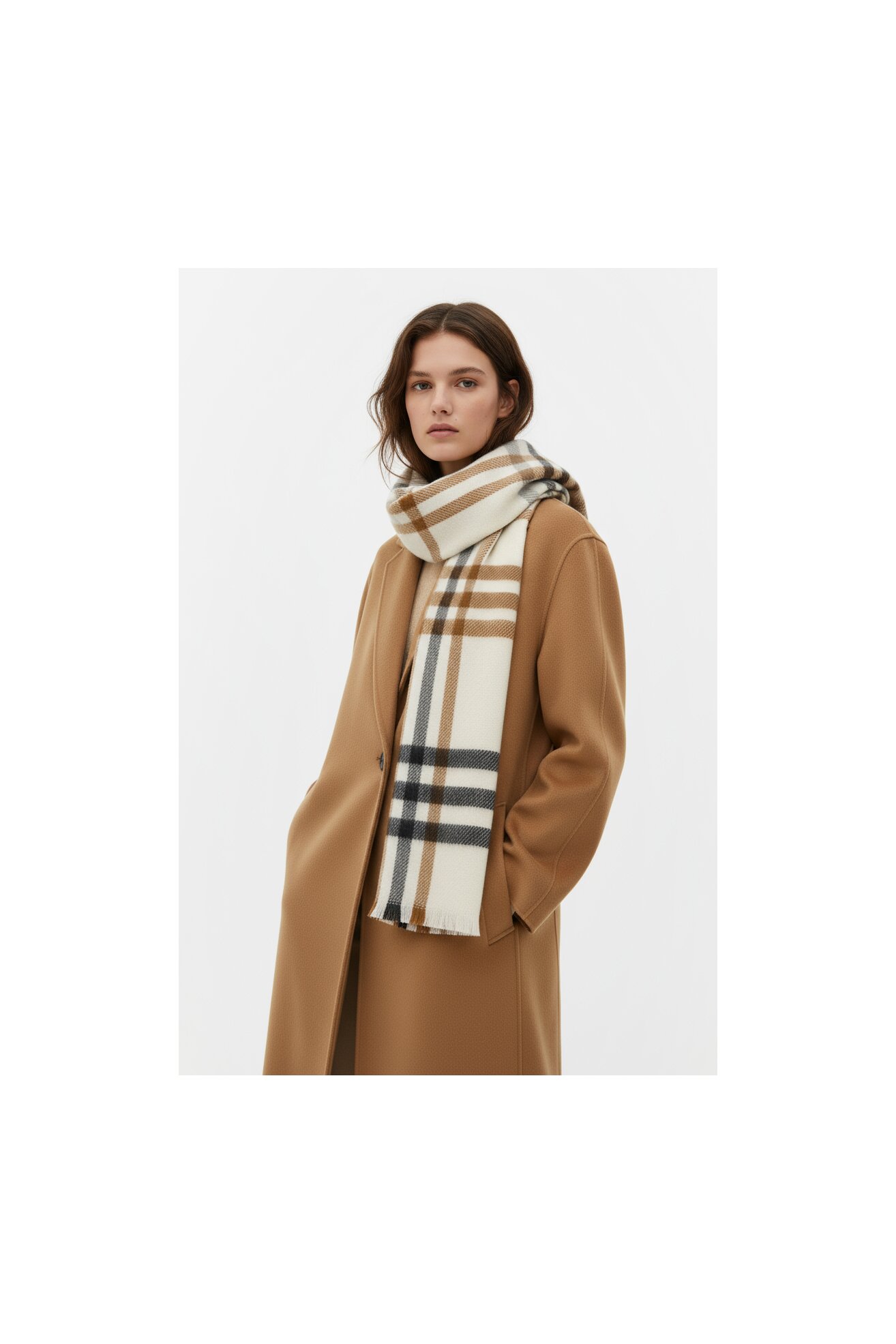 Női sál NINE WEST CEO-NW-W4-004-AW25 BARNA