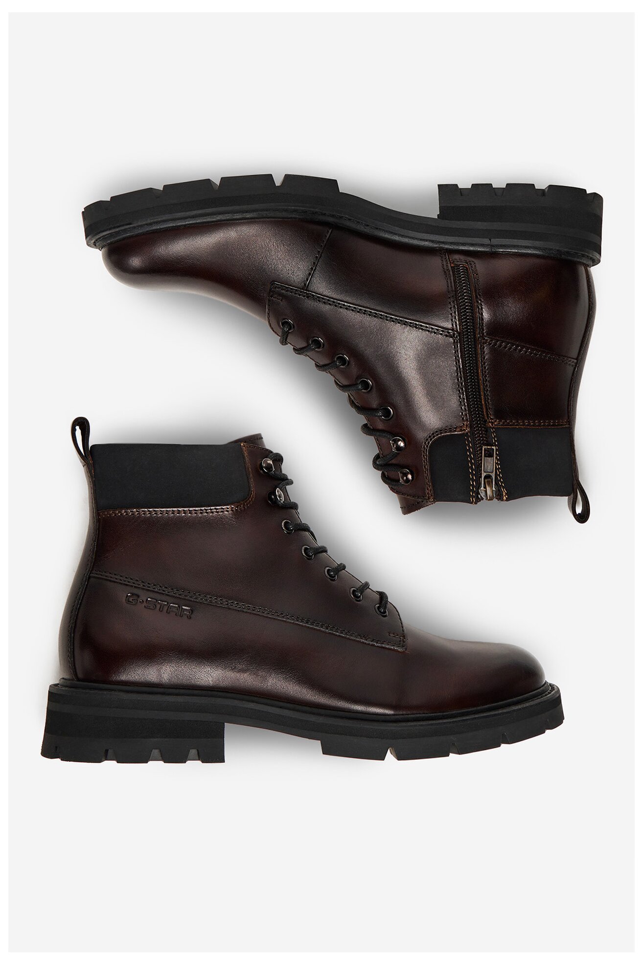 Черевики G-STAR RAW EO-DEXTER-08 125AM ТЕМНО-КОРИЧНЕВИЙ