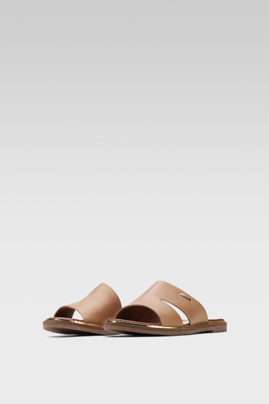 
                Lasocki - Skórzane klapki brązowe - 5903698552774