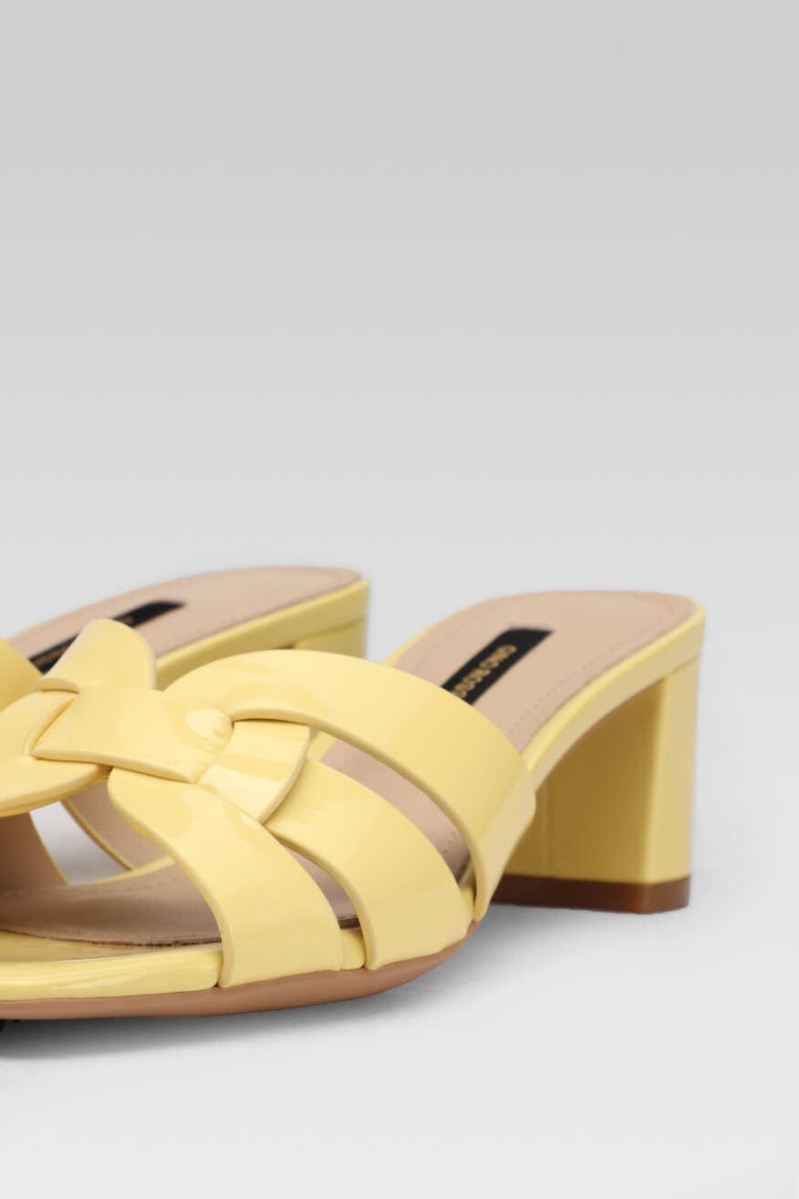 Gino Rossi - Skórzane klapki na obcasie - 5903698395371