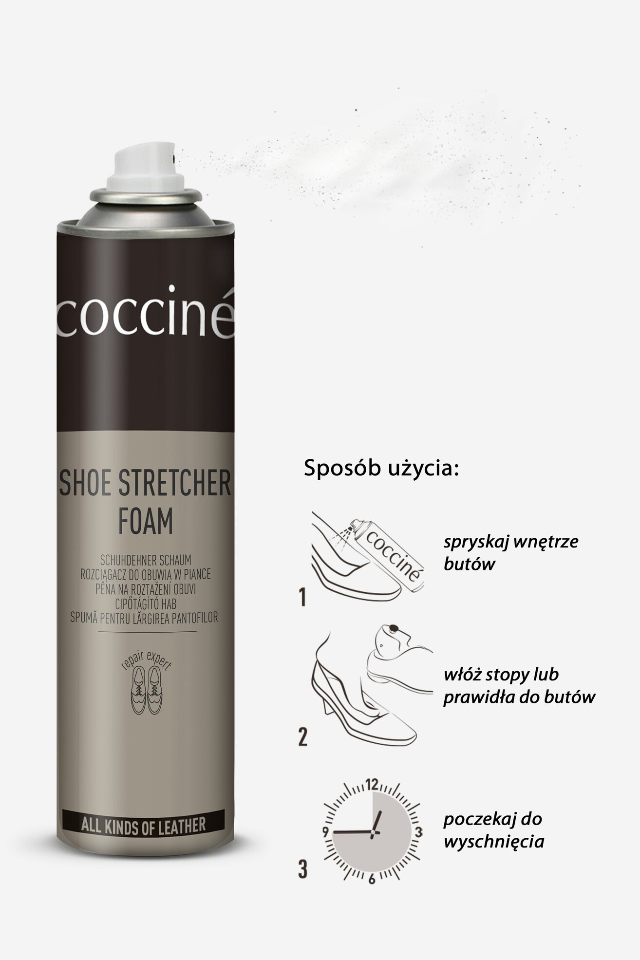 Kosmetyki do obuwia Coccine SHOE STRETCHER FOAM 75 ml v.AZ -