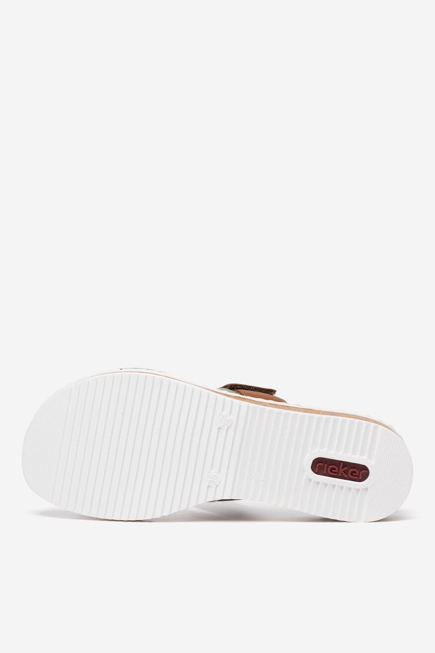 
                Rieker - Klapki na koturnie - 2230056172446