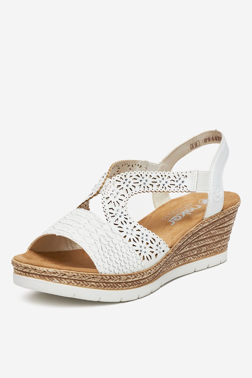 Rieker - Sandały na koturnie - 2230078418539