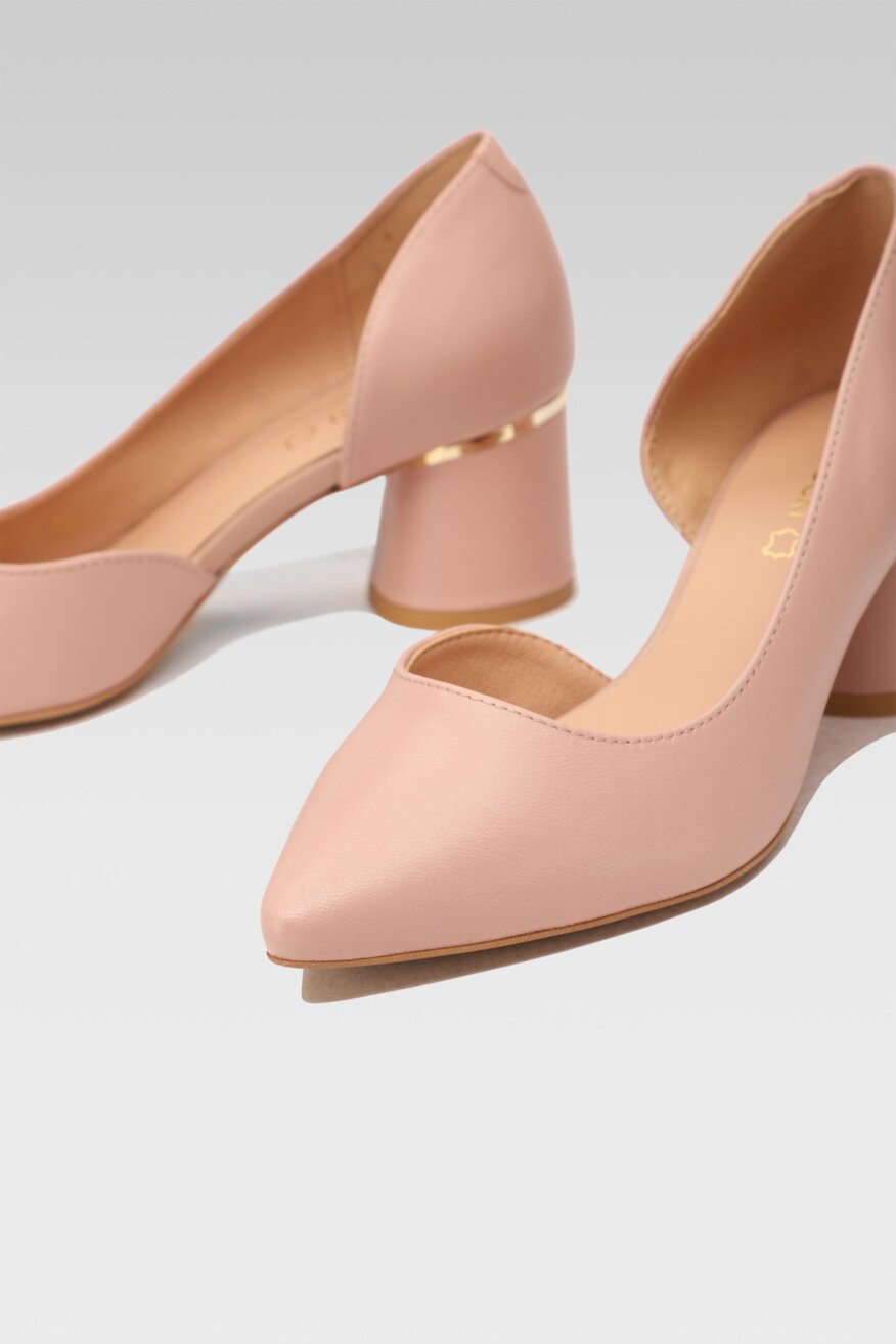 
                Lasocki - Skórzane czółenka na obcasie - 5903698423937