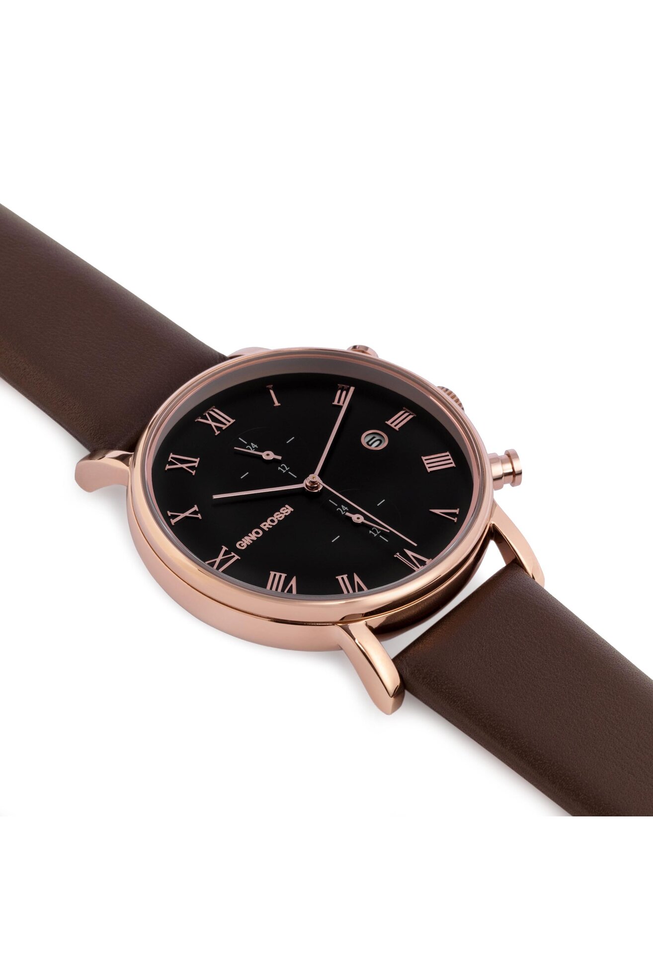 Zegarek Gino Rossi GR MEN WATCH 03019423 Brązowy ciemny