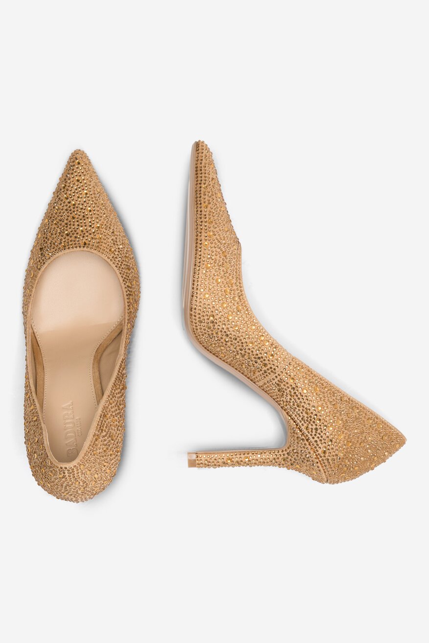 Badura - Czółenka skórzane na szpilce - 5905588109020