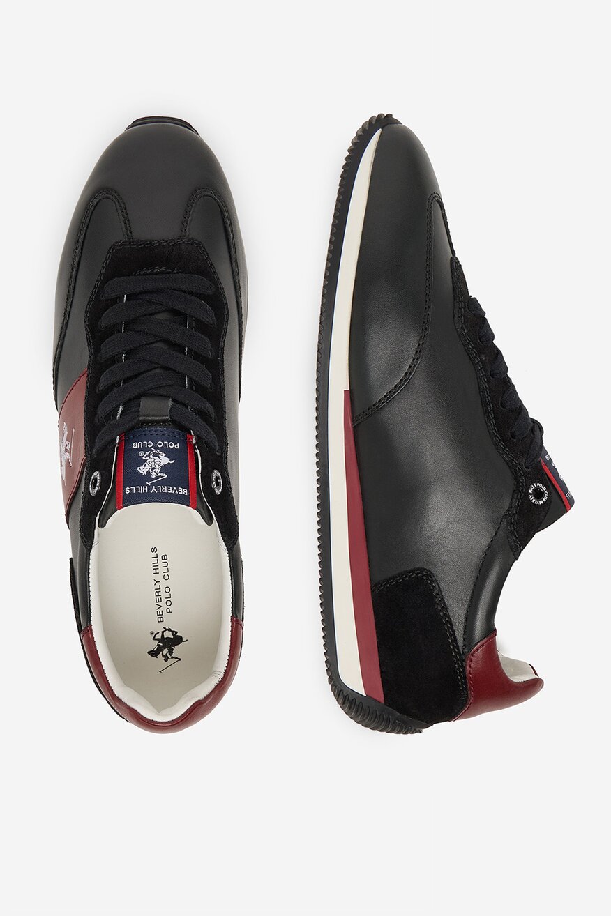 
                Beverly Hills Polo Club - Sneakersy skórzane - 5907964013952