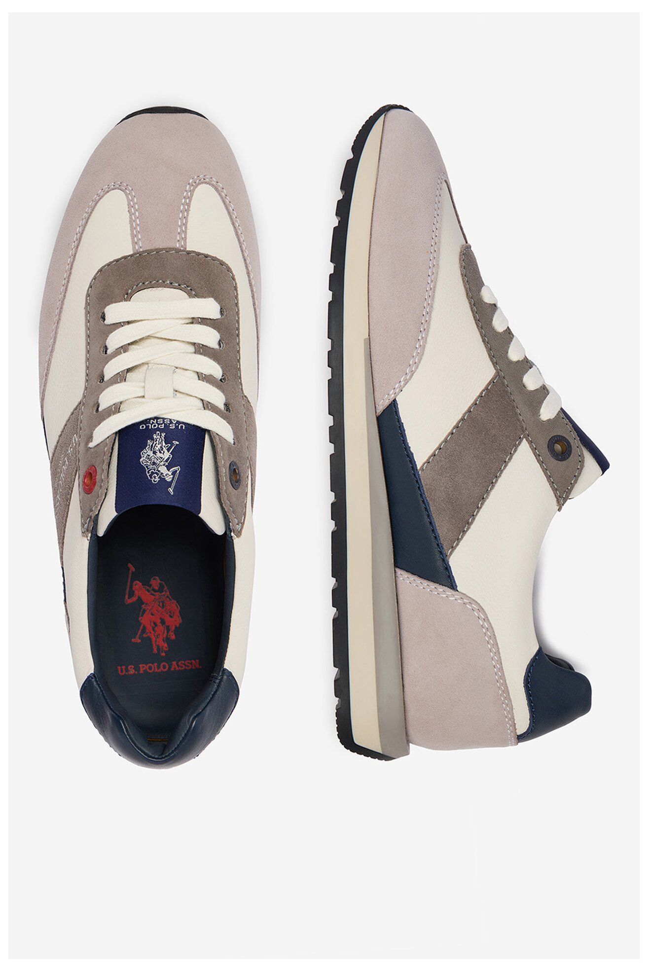 Sneakers U.S. POLO ASSN. EO-SEANY001M/6LS1 Szary jasny