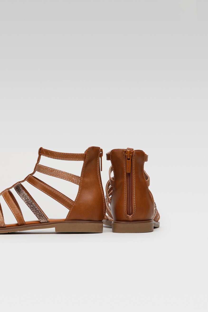 Jenny Fairy - Sandały rzymianki płaskie - 5904248746278