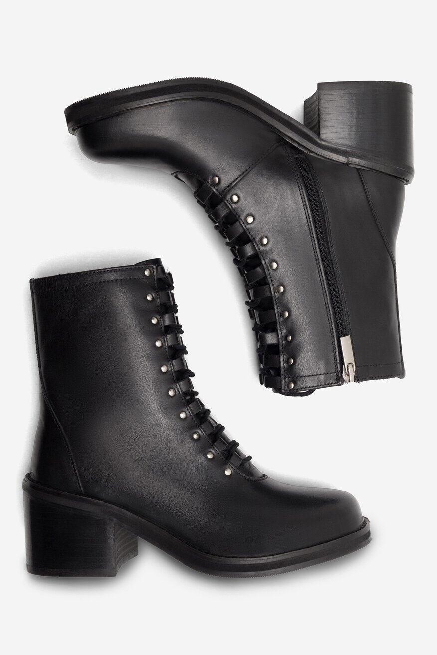 Sergio Bardi - Trzewiki skórzane na słupku - 5905588091516