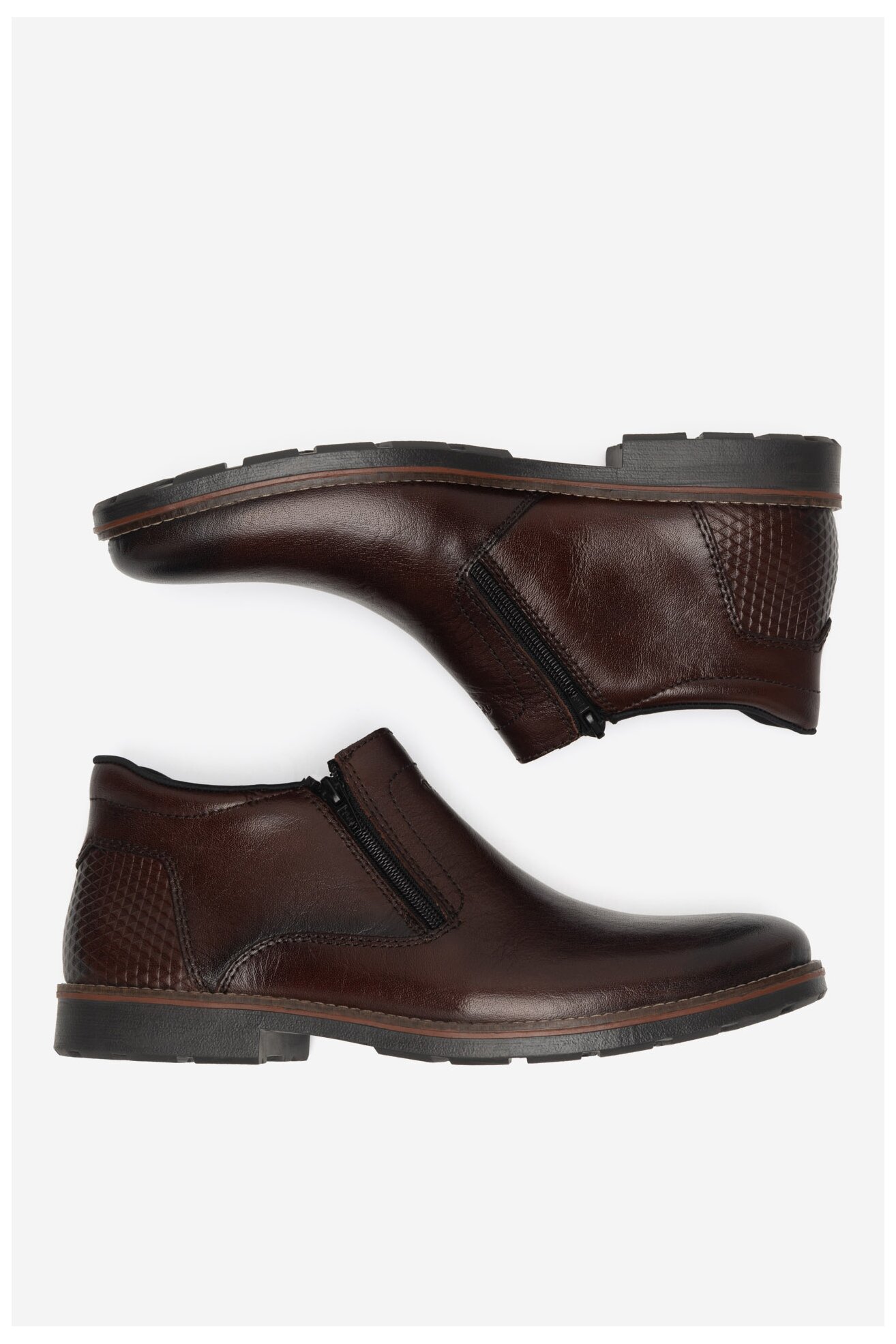 Kratke čizme Rieker 15398-25 BRAON