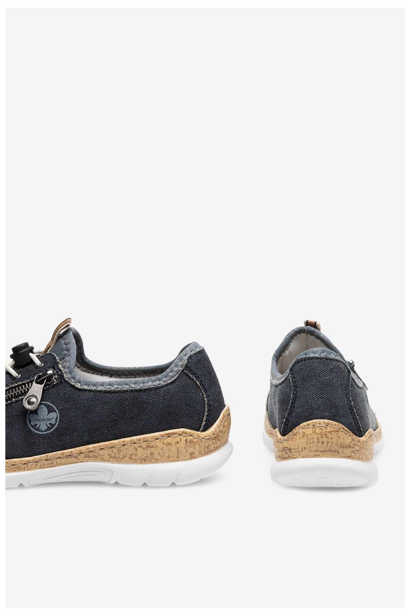 Polobotka Rieker N4263-16 BLANKYTNĚ MODRÁ