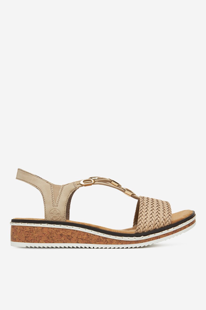 
                Rieker - Sandały na koturnie - 2230078407199