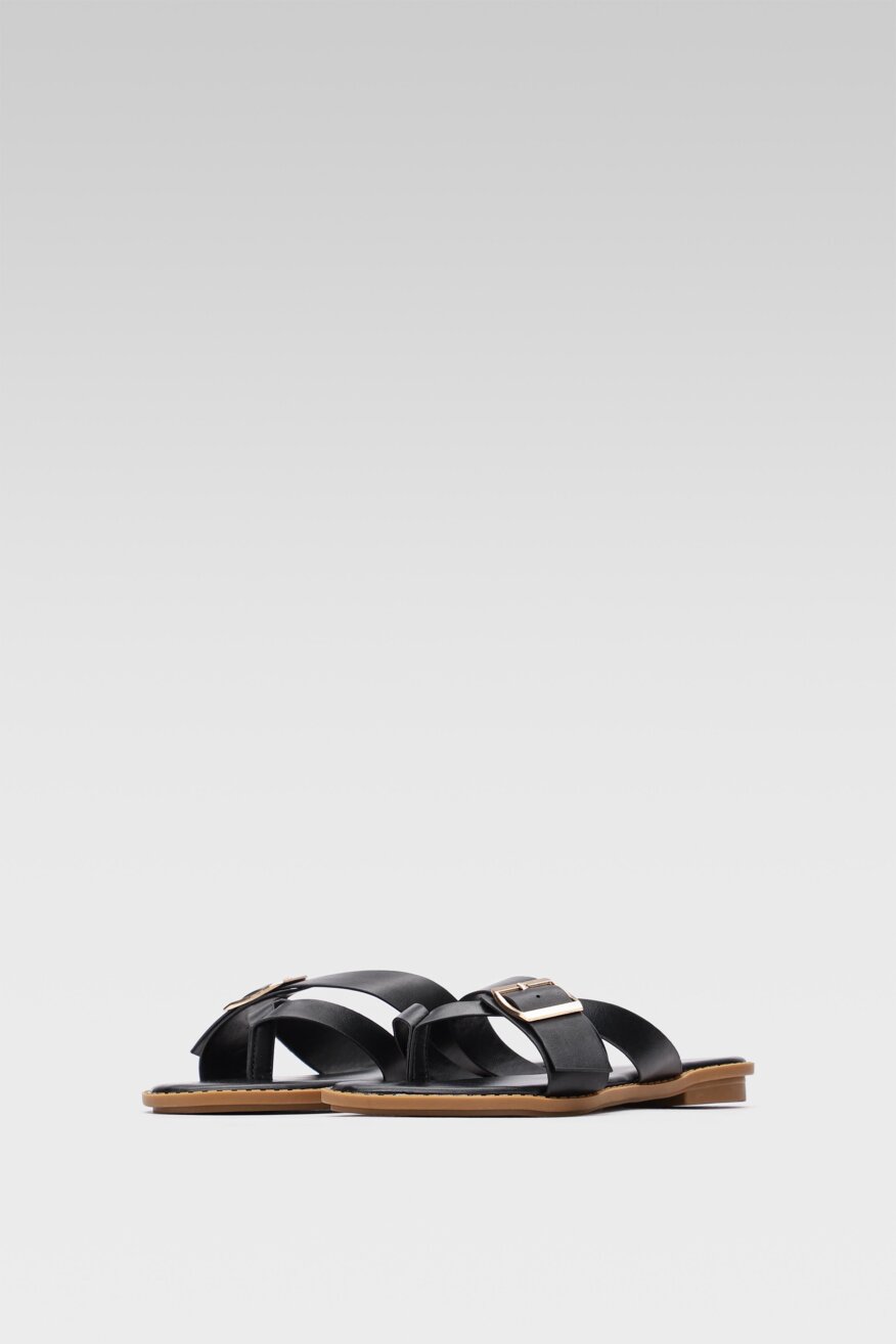 Bassano - Klapki czarne - 5903698374901