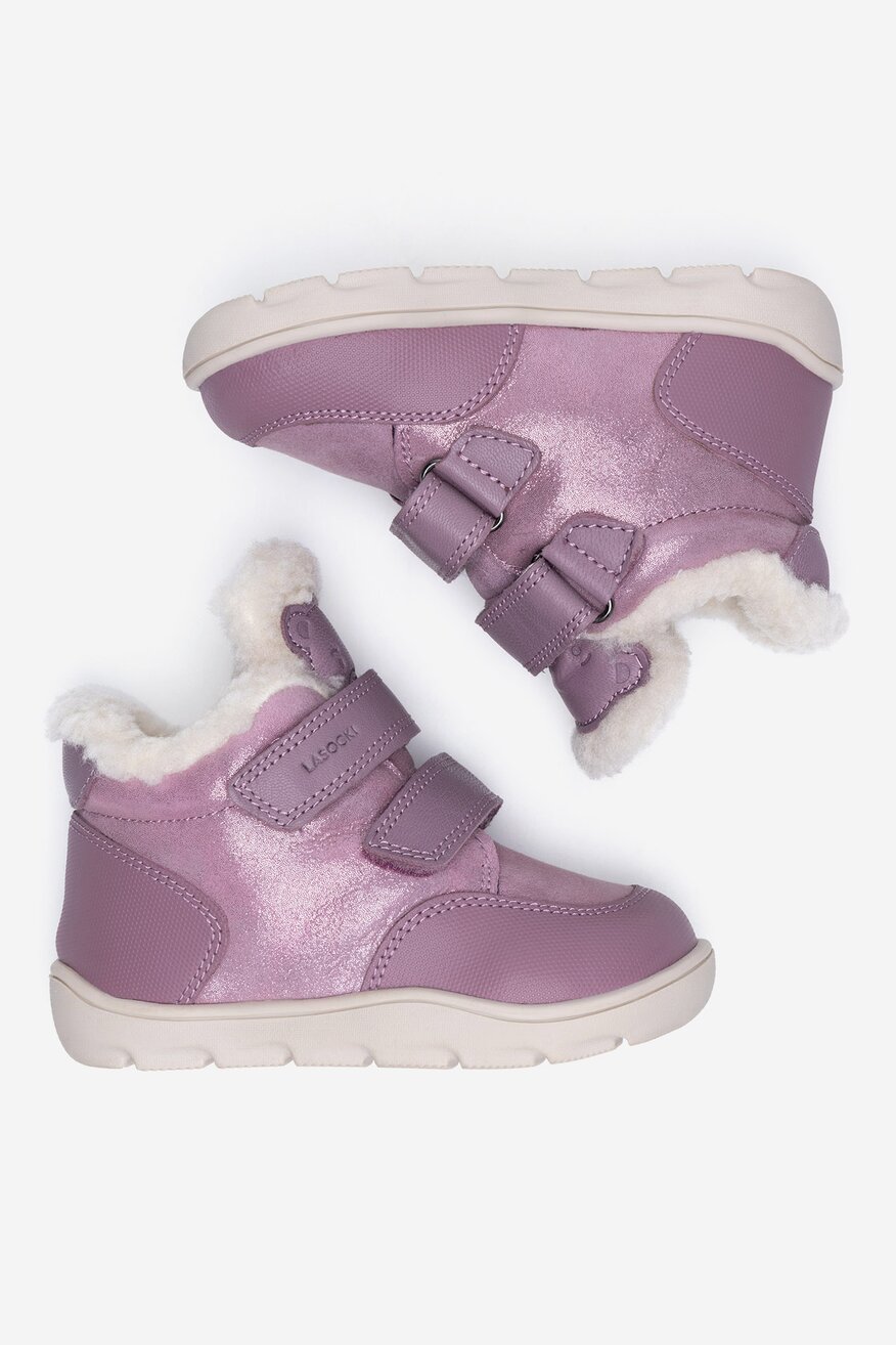 Lasocki Kids - Trzewiki zamszowe ocieplane - 5905588955450