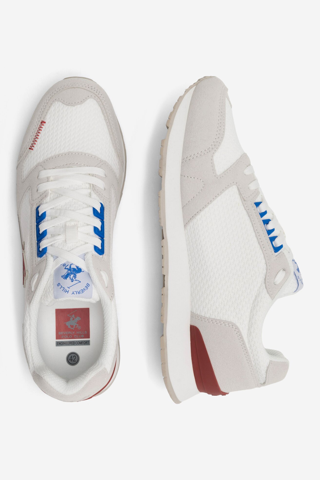 Sneakerși Beverly Hills Polo Club PATCH-01 ALB