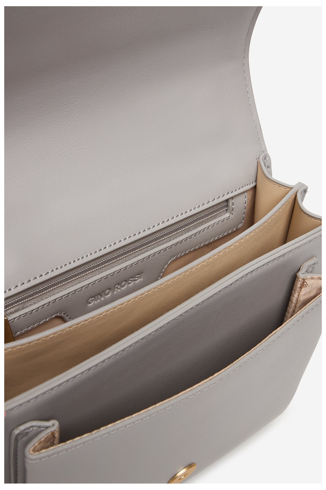 Сумка З Ремінцем Gino Rossi EO-KY129 СВІТЛО-СІРИЙ