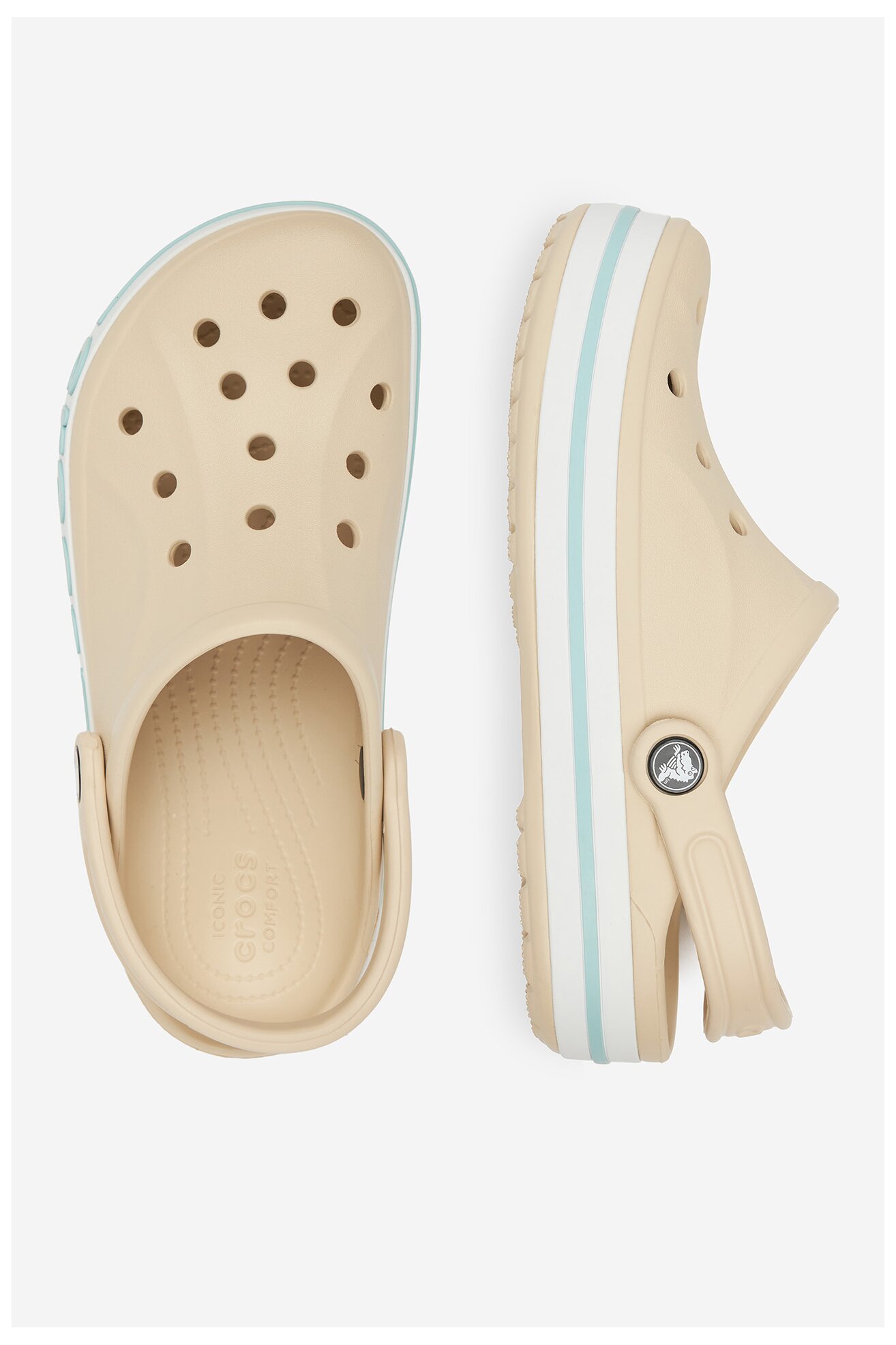 Klapki basenowe Crocs C-BAYABAND CLOG 205089-1LI Beżowy