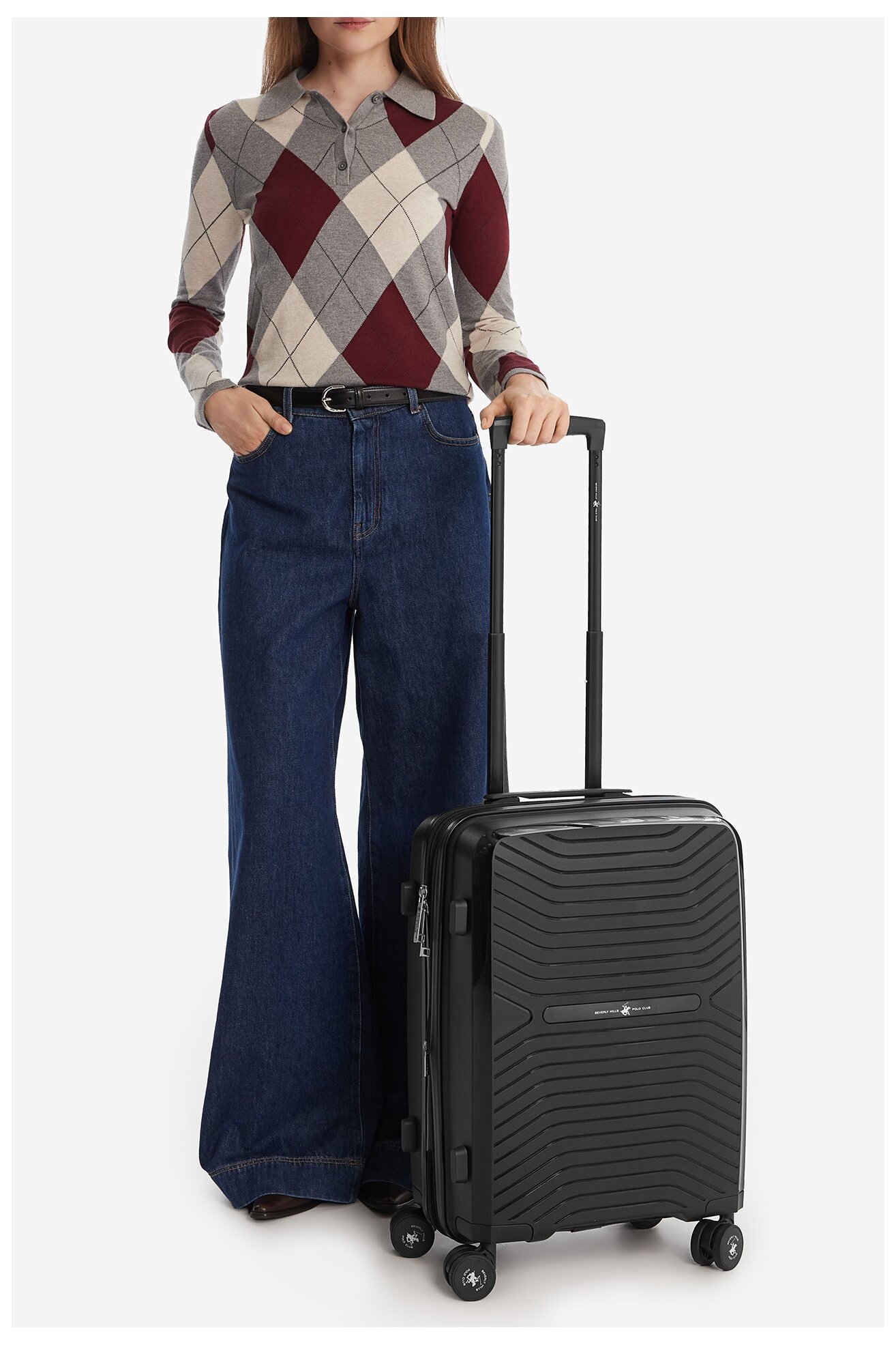 Walizka Beverly Hills Polo Club CEO-BHPC-WAL-007-S Czarny