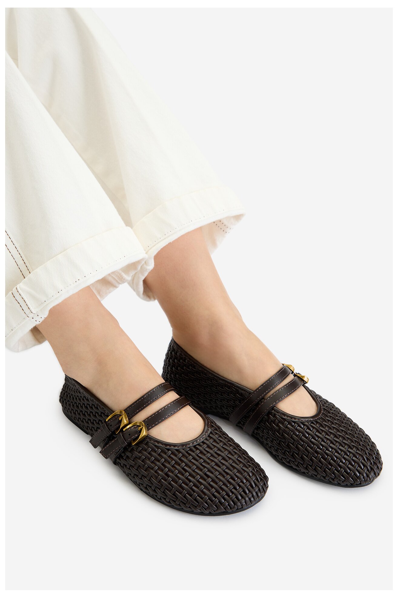 Baleriny Jenny CEO-HY8172-1 Brązowy