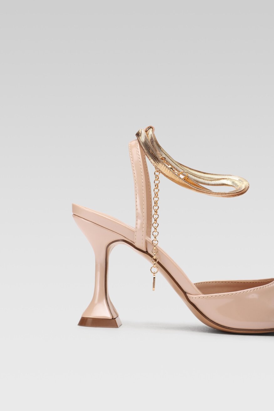 
                Jenny Fairy - Sandały na obcasie beżowe - 5903698706559