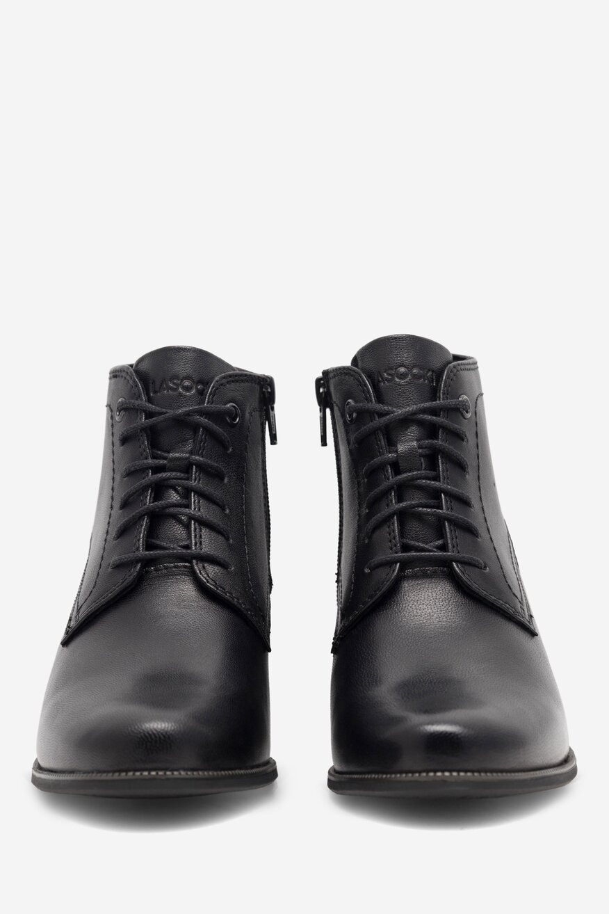 Lasocki - Botki skórzane na słupku - 5905588051046