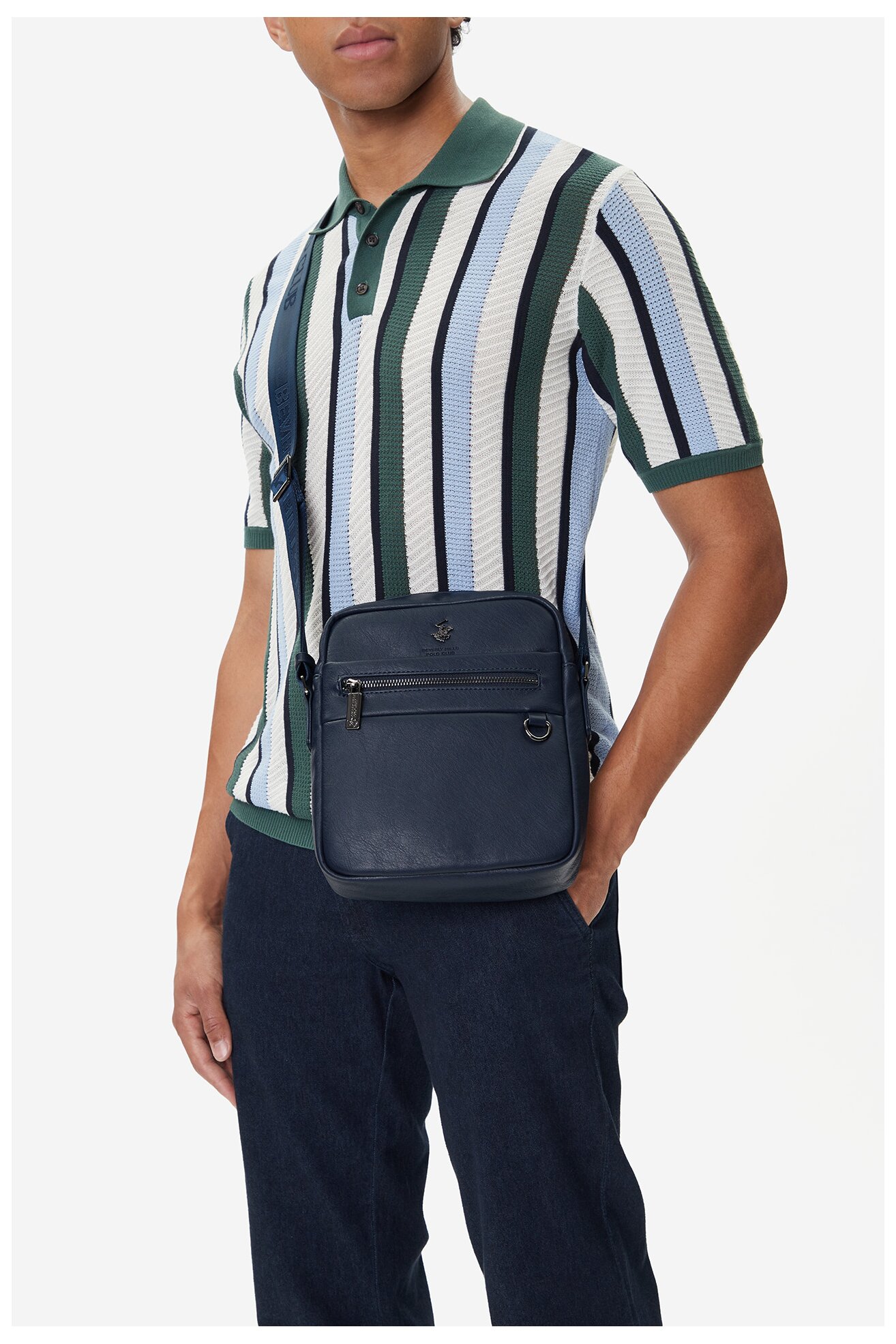 Сумка Чоловіча Beverly Hills Polo Club C-BHPC-L-018-08 ТЕМНО-СИНІЙ