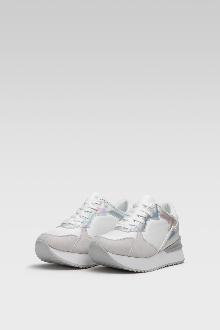 
                Nylon Red - Sneakersy pastelowe białe - 5904248472443