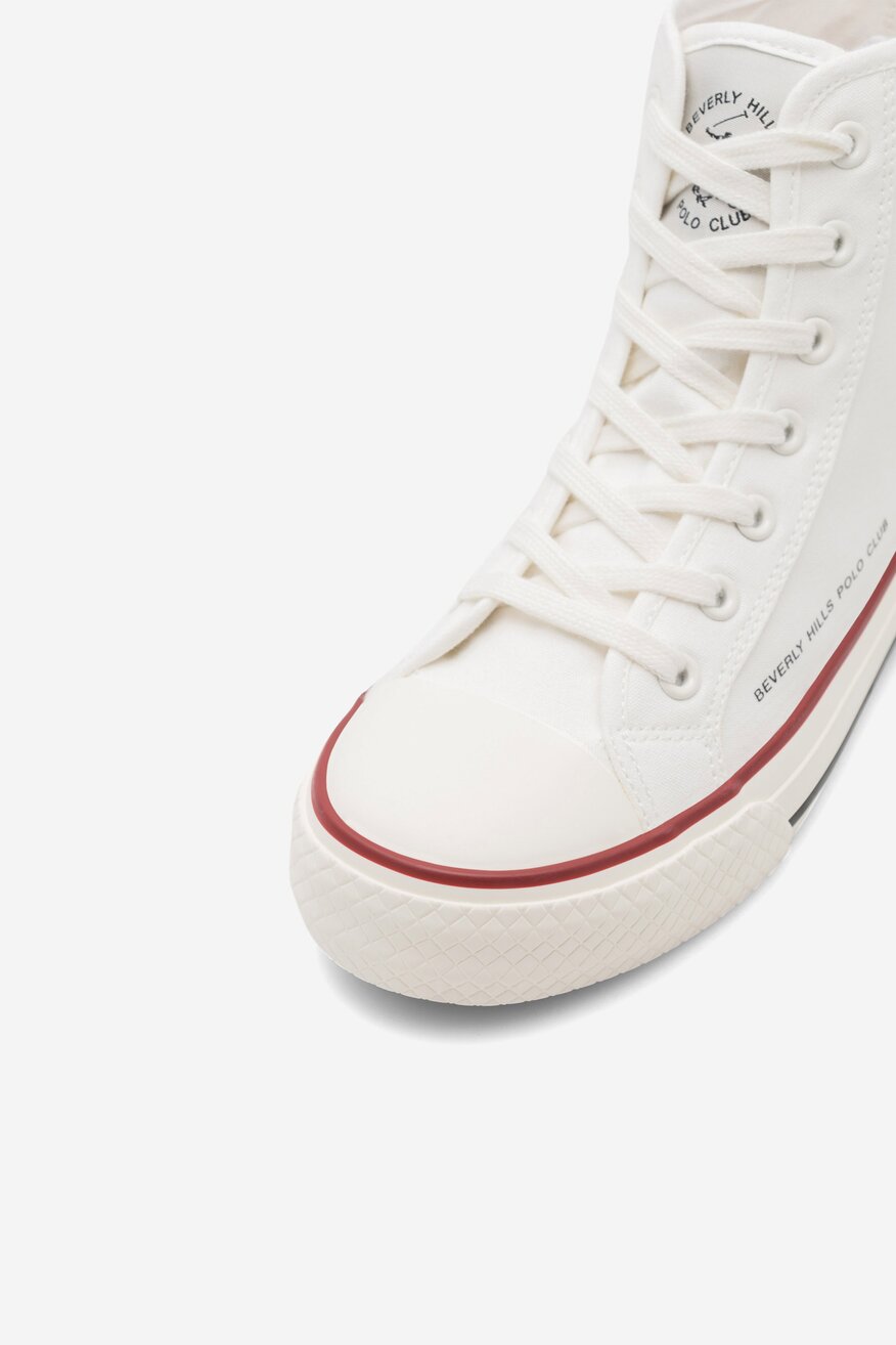 Pantofi pânză Beverly Hills Polo Club ALB - 5905588439486