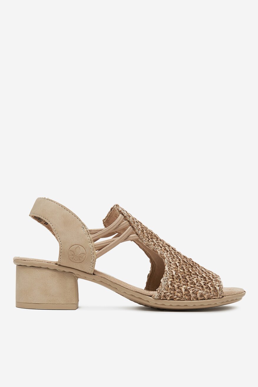 Rieker - Sandały na słupku - 2230078385947