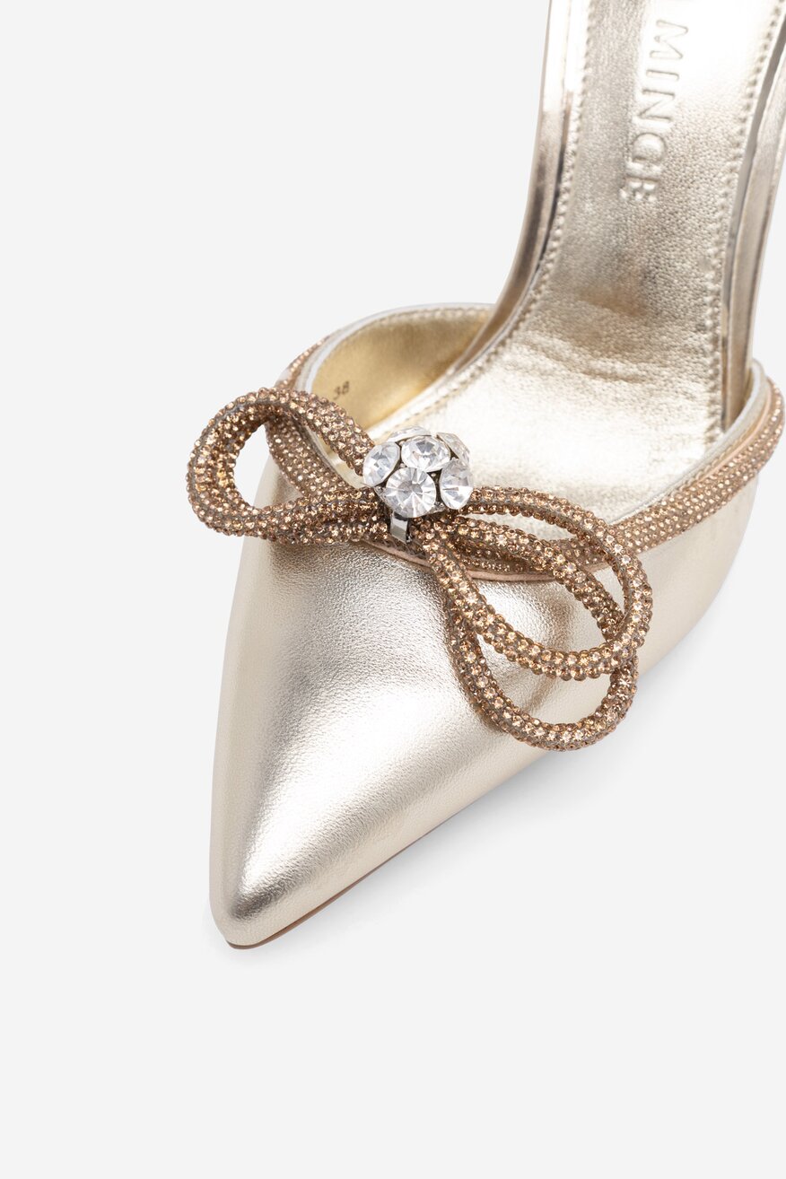 
                EVA MINGE - Czółenka skórzane na szpilce - 5905588375302