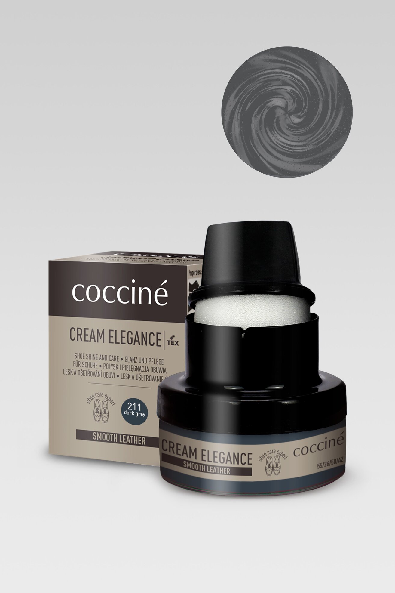 Cipőápoló Coccine CREAM ELEGANCE 50 ML SZÜRKE