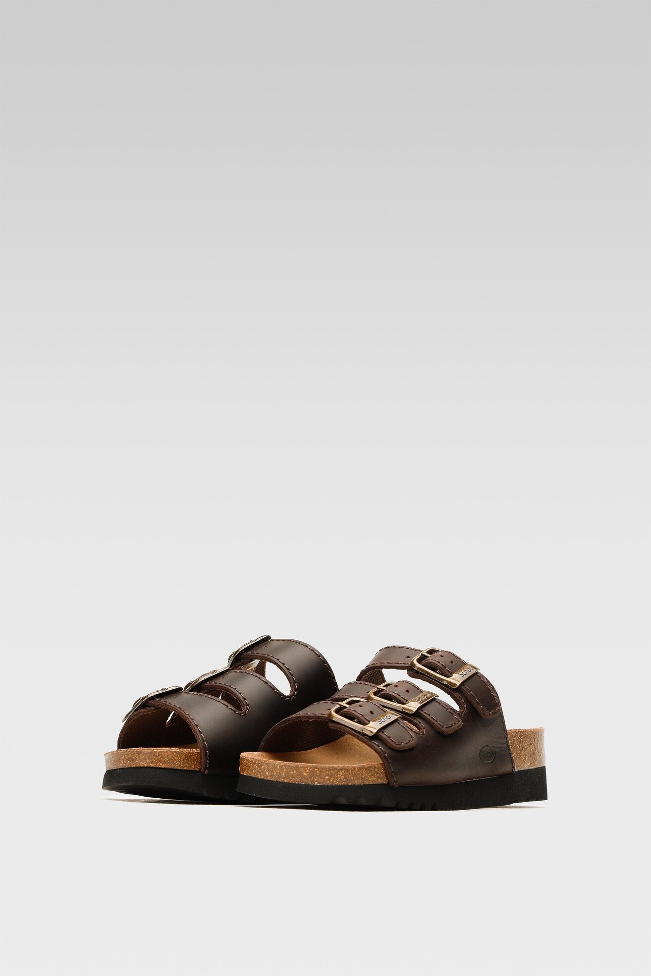 Klapki Scholl MF26835 RIO WEDGE AD MED 1019 Brązowy ciemny