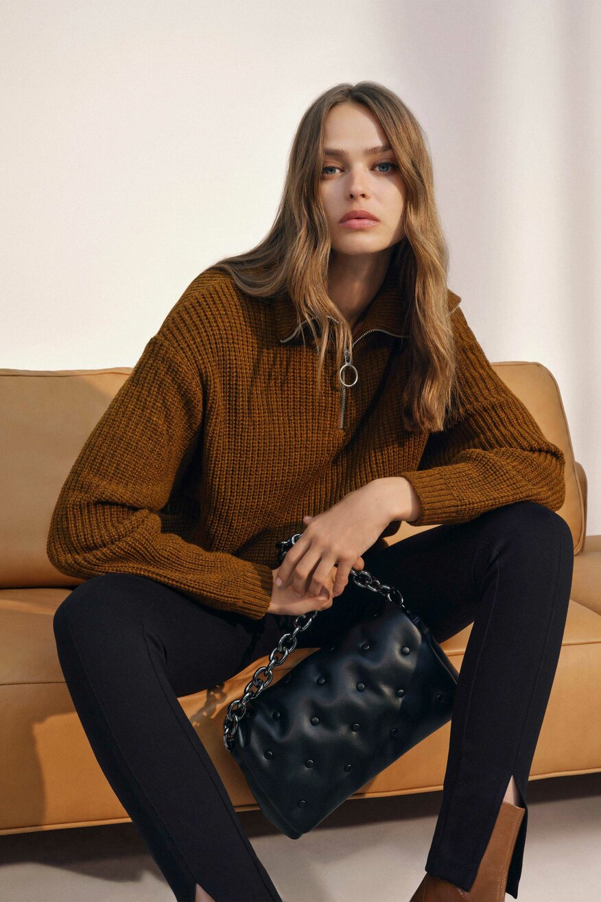 
                Gino Rossi - Torebka na ramię skórzana czarna - 5904248067540